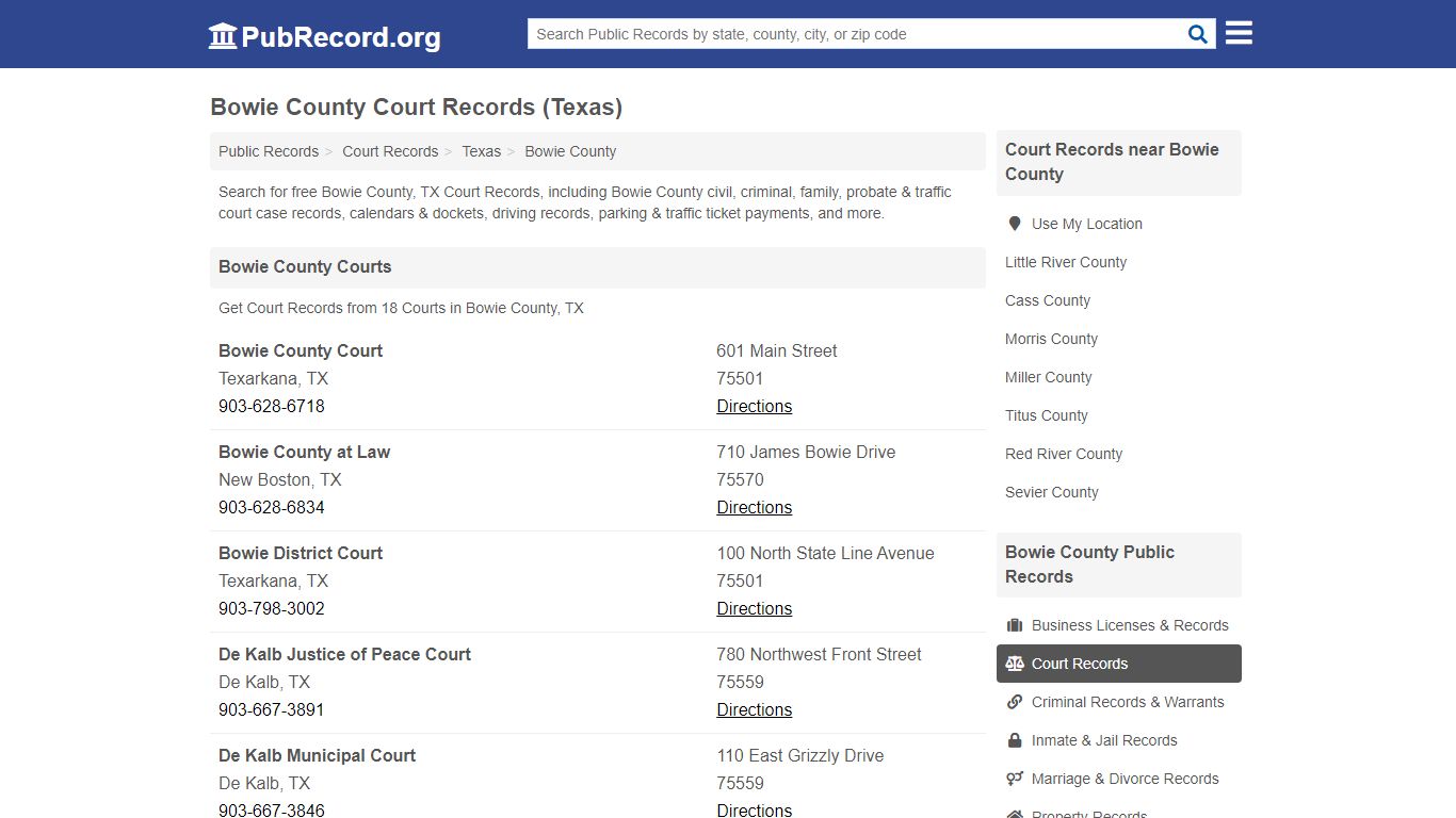 Free Bowie County Court Records (Texas Court Records)